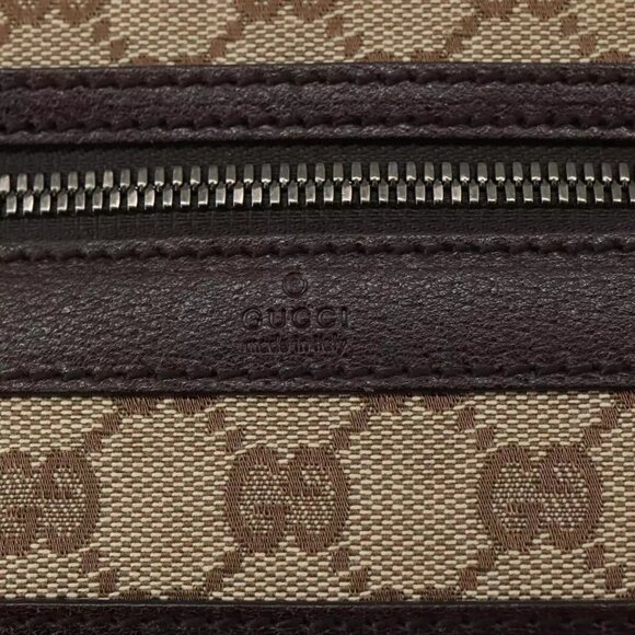 GUCCI GG Canvas Shoulder Bag Beige Gold - Picture 8 of 16